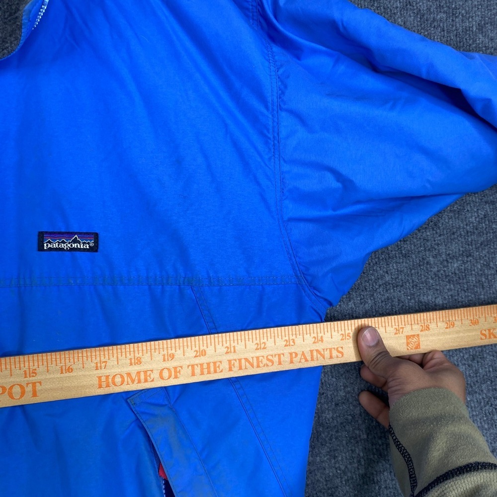 Patagonia Shelled Synchilla Jacket Mens L Blue Fleece Lined USA Style 28121 90s - Picture 10 of 13